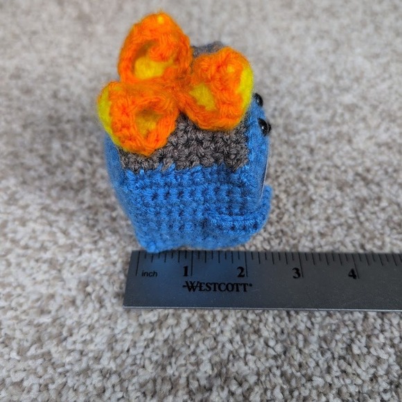 Blue Emotional Support Dumpster Fire Plush Toy Funny Novelty Gift Desk Buddy - Picture 8 of 9